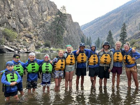 Grandkids on a rafting trip